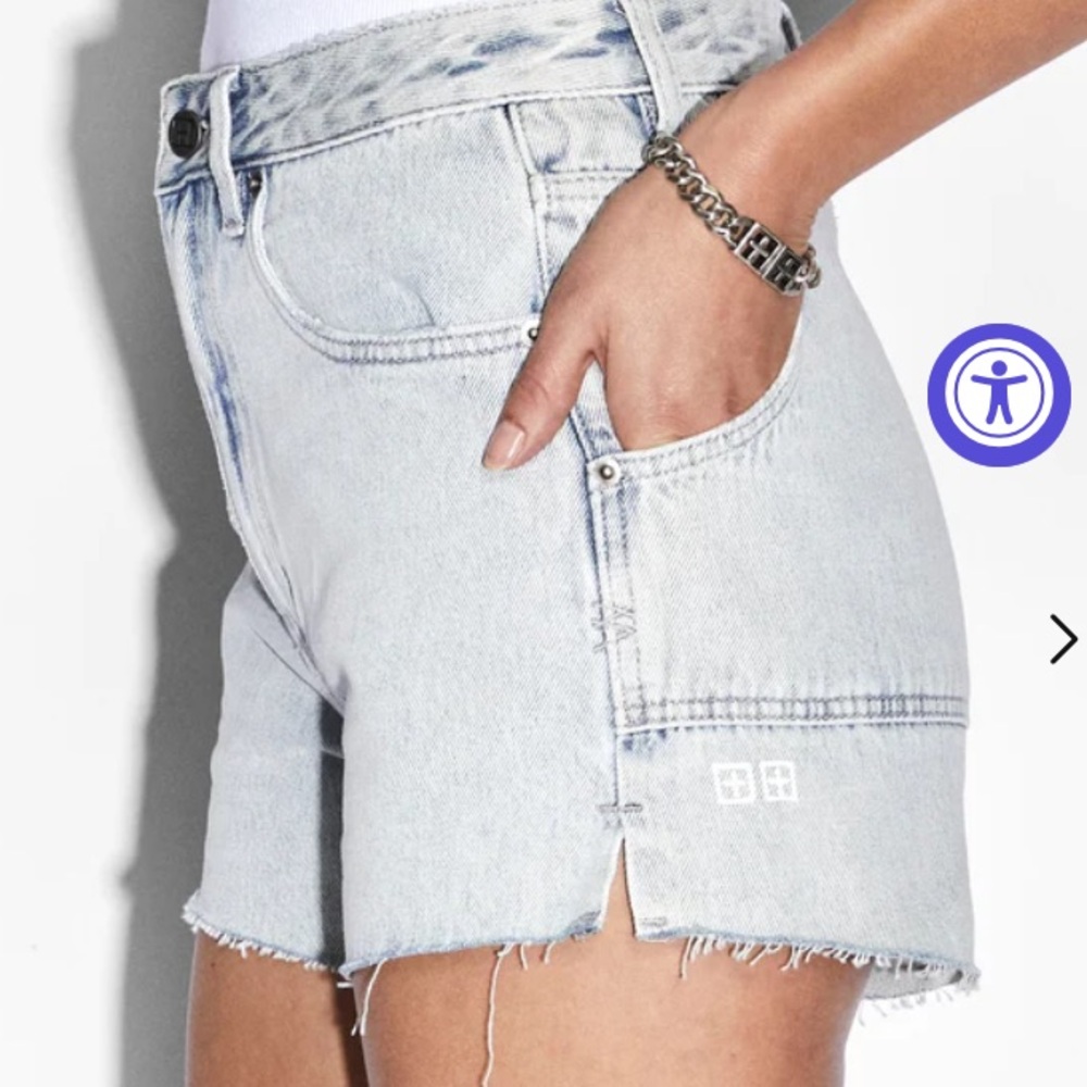 Free People- Ksubi Rise N Hi Short Ice Flipped NWT